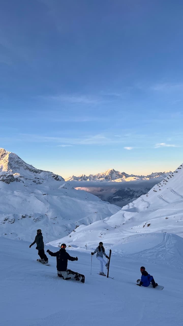 Snow landscape background